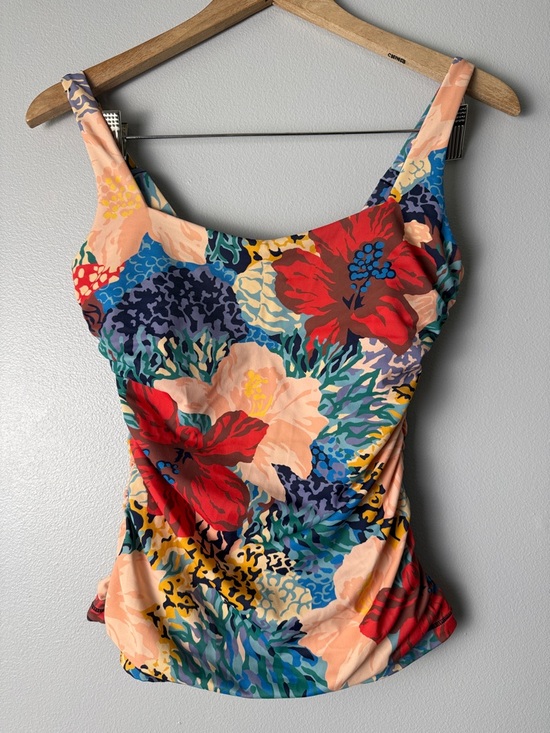 Athleta Other - Athleta Multicolor Floral Swim Camisole - Red, Peach, Blue, Green.